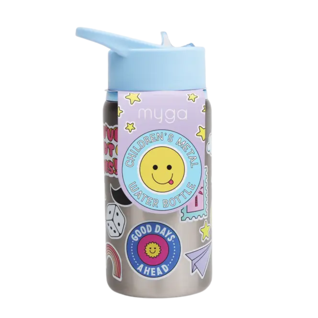 Myga Metal Kids Water Bottle Baby Blue 500ml