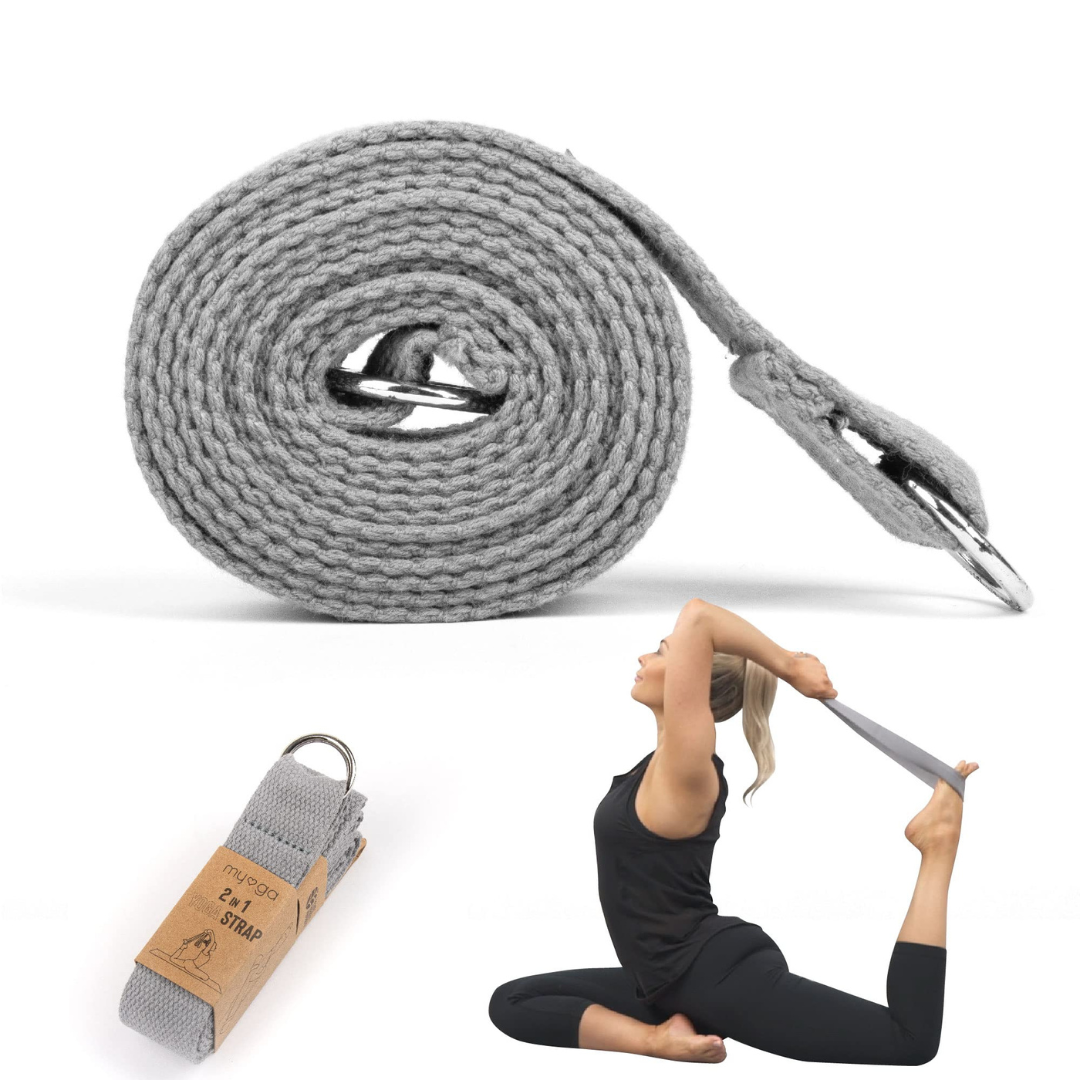 Grey Yoga Strap