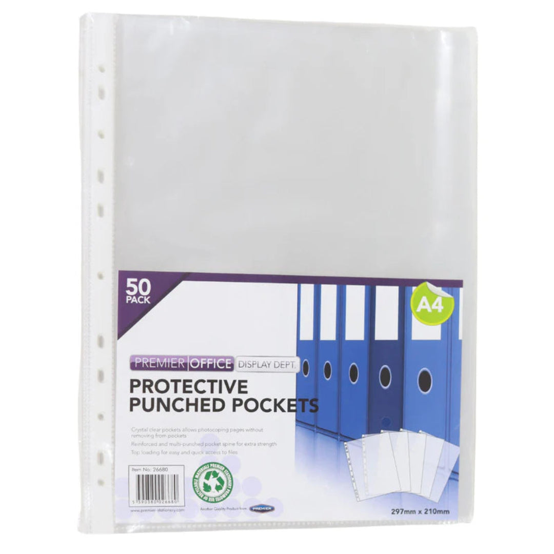 50 Pack of Punched Poly Pockets