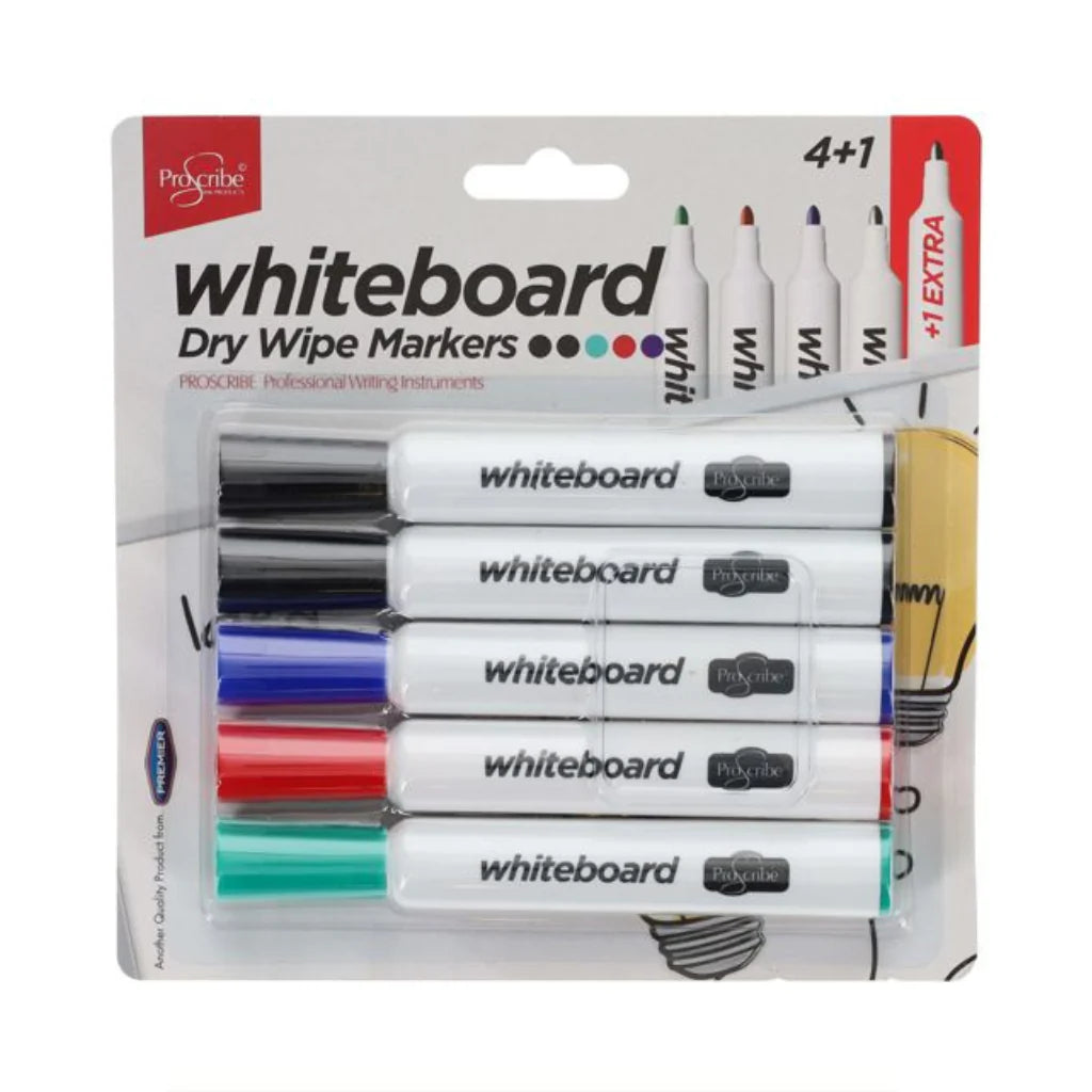 Whiteboard Dry Wipe Marker 4+1