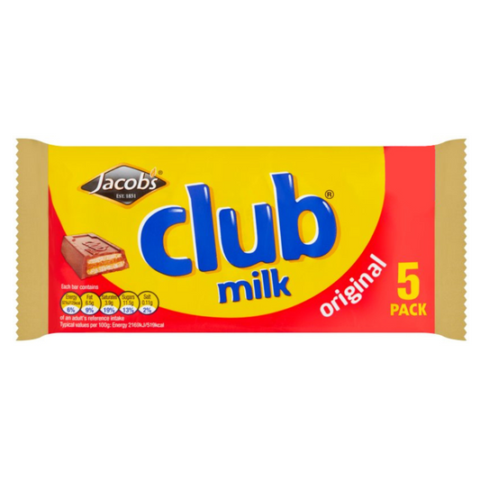 Jacobs Club Milk 5-Pack 110g