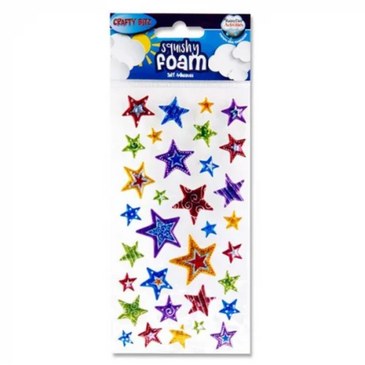 Crafty Bitz Squishy Foam Stickers – Star Shapes