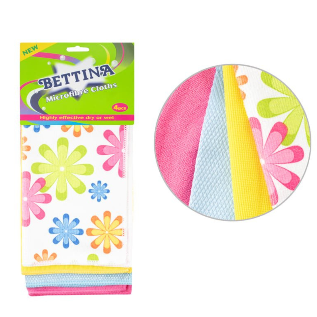 Bettina 4PC Microfibre Cloths