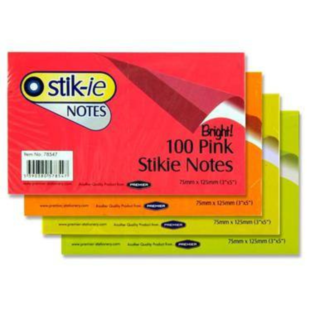 Stik-IE Notes 75x125mm – Coloured