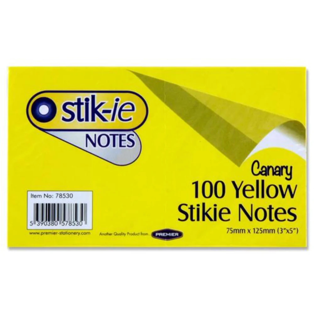 Stik-IE Notes 75x125mm – Yellow