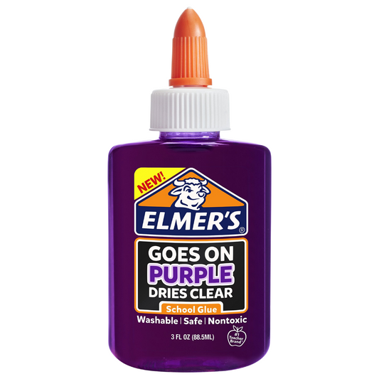 Elmer’s Goes On Purple, Dries Clear School Glue 88.5ml