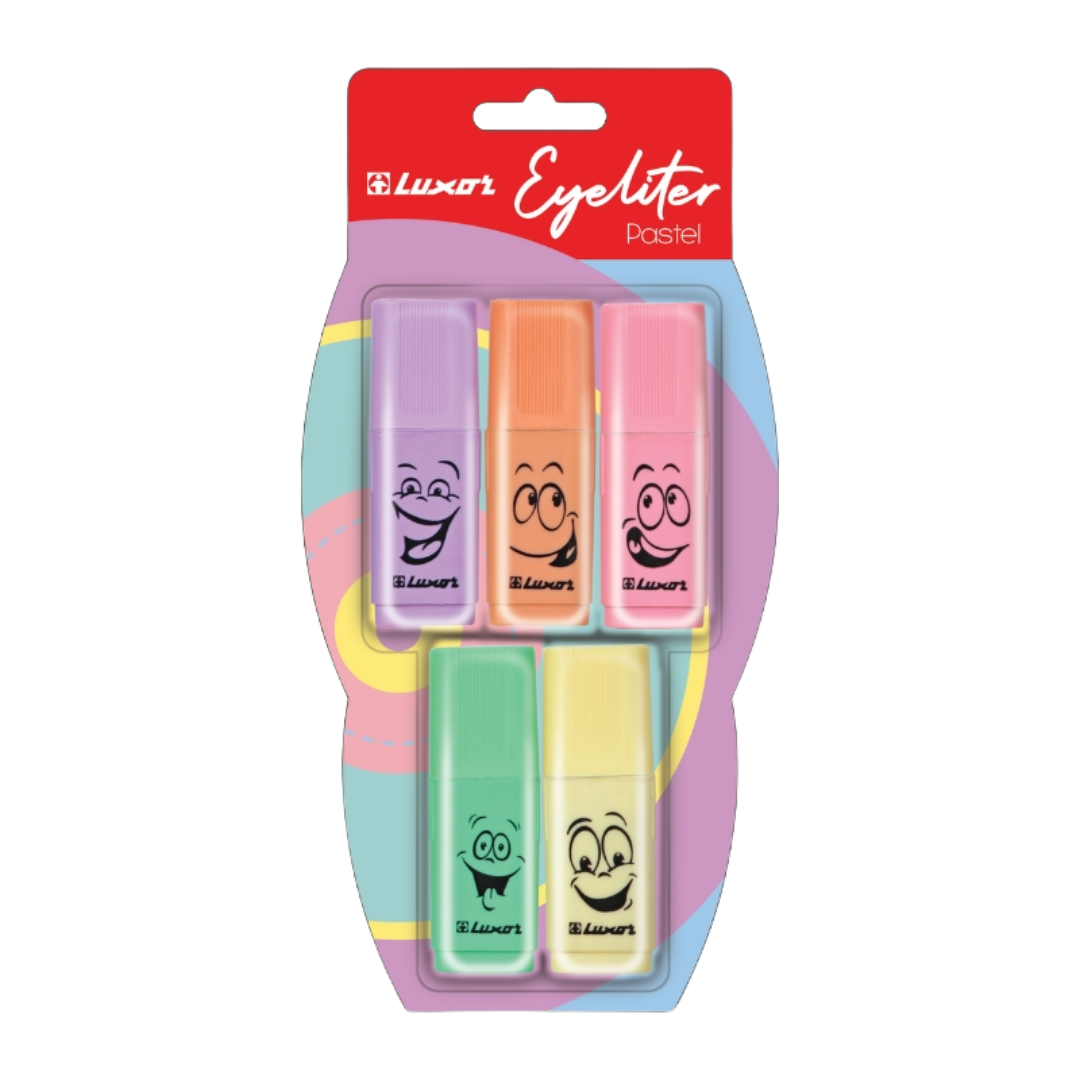 Luxor Eyeliter Pastel Highlighters (5-Pack)