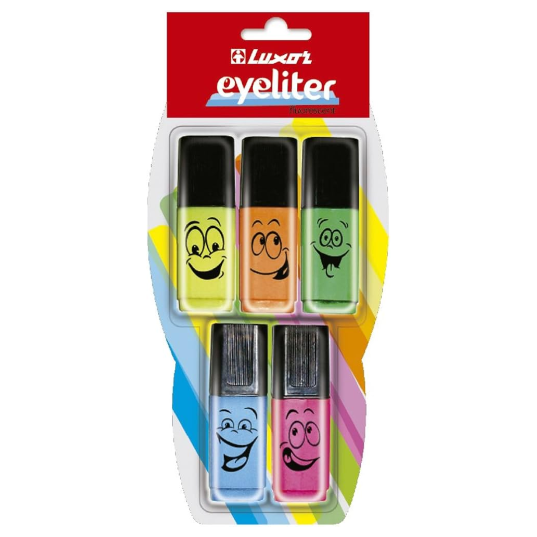 Luxor Eyeliter Fluorescent Highlighters (5-Pack)