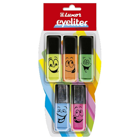 Luxor Eyeliter Fluorescent Highlighters (5-Pack)