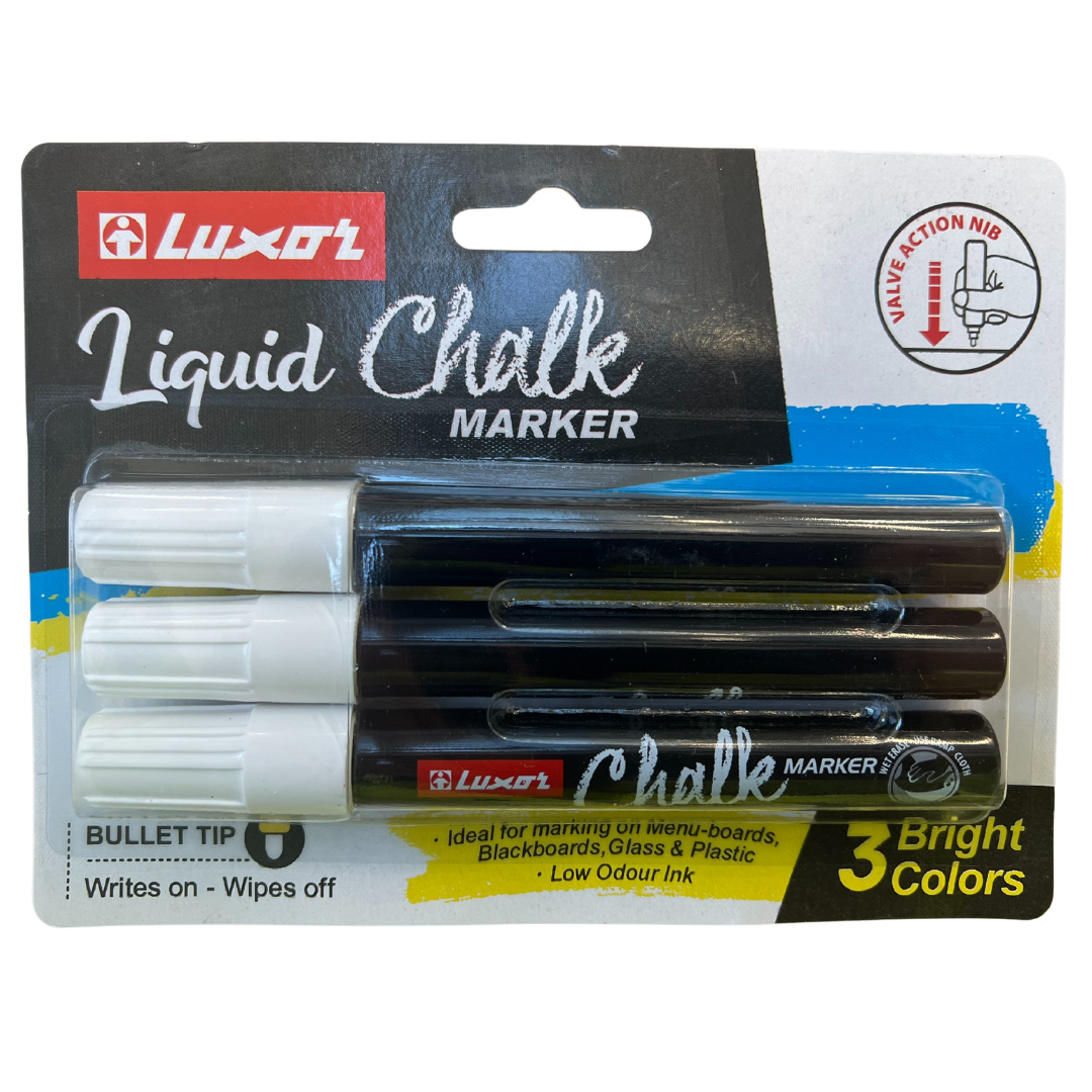 3PK White Liquid Chalk Marker Bullet Tip