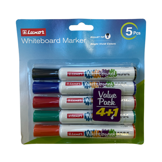 Luxor Whiteboard Marker Bullet Tip 5 Pack