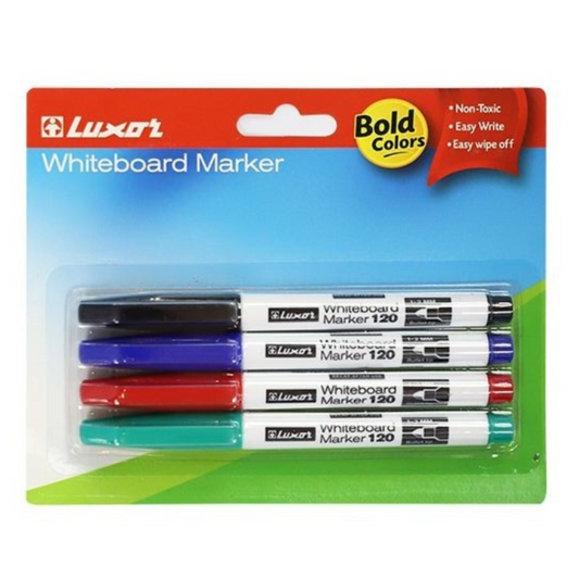 4PK Assorted Whiteboard Marker Bullet Tip