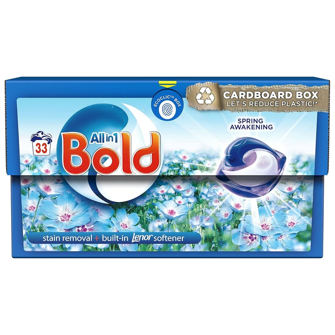 Bold All-in-1 Laundry Pods Spring Awakening – 33 Pods