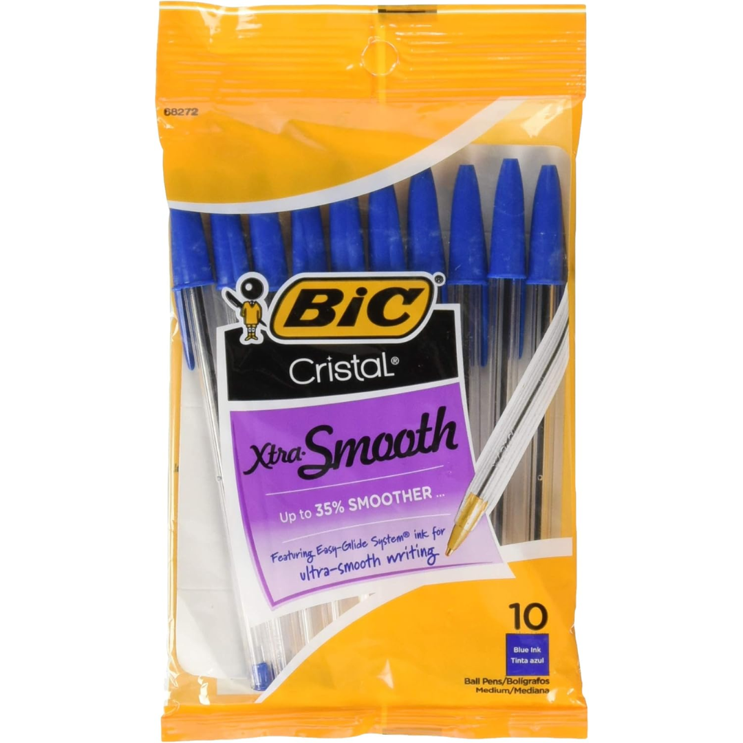 BIC Cristal Blue Pens 10 Pack