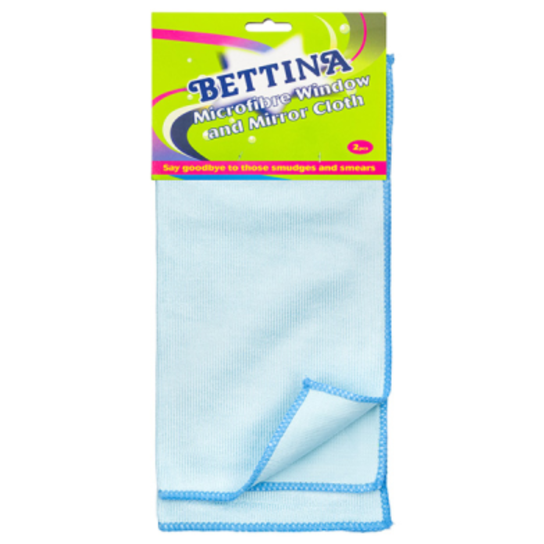 2 Pack of Microfibre Window and Mirror Cloths