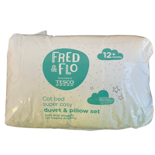 Fred & Flo 4T Cot Bed Duvet & Pillow Set