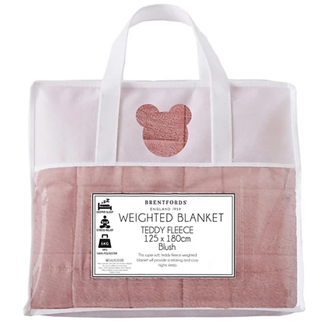 Teddy Weighted Blanket Blush (6kg)