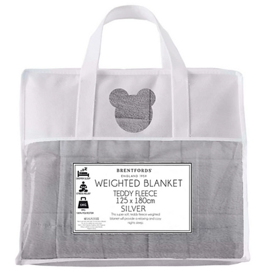 Teddy Weighted Blanket Silver (6kg)