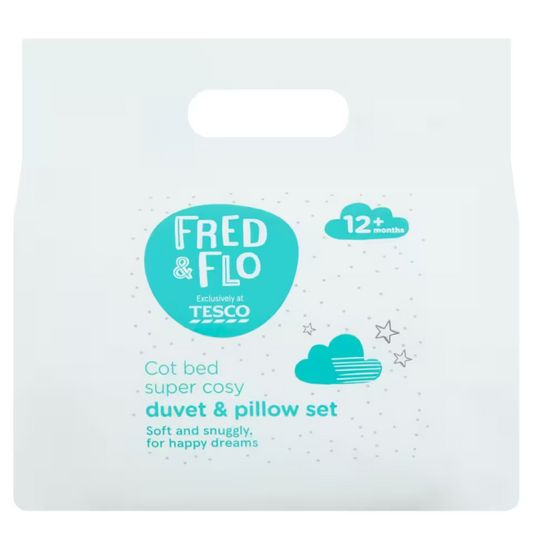 Fred & Flo 4T Cot Bed Duvet & Pillow Set