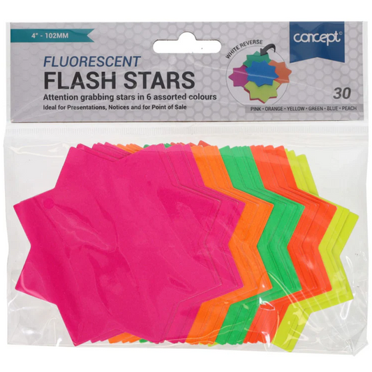 Flourescent Star 30pk