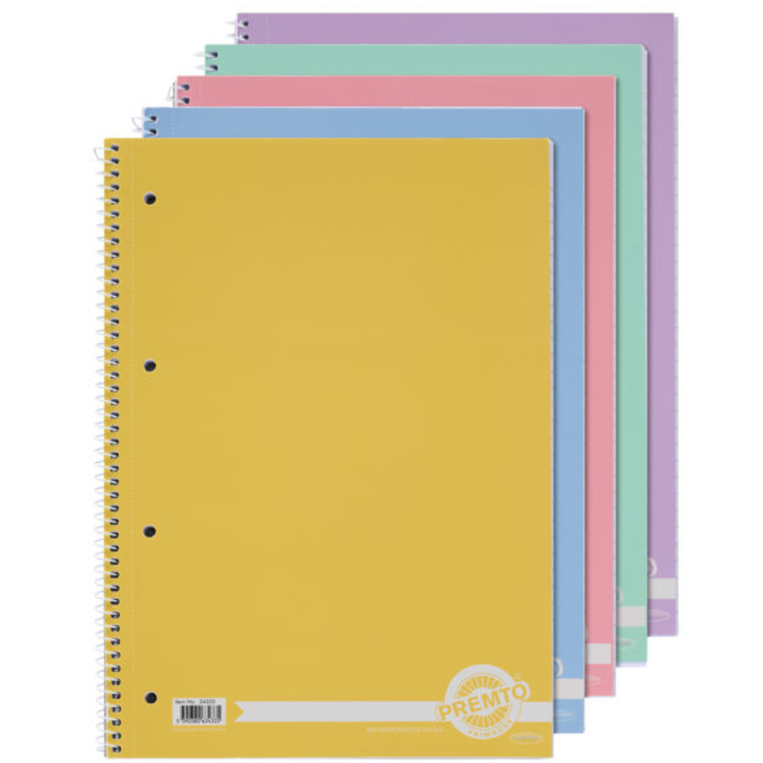 Premto Pastel A4 160PG Spiral N/BK