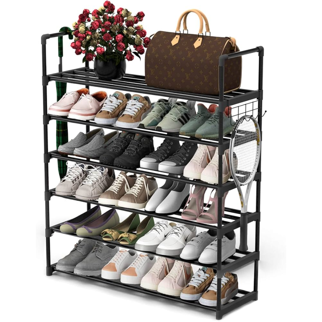 6-Shelf Metal Shoe Rack