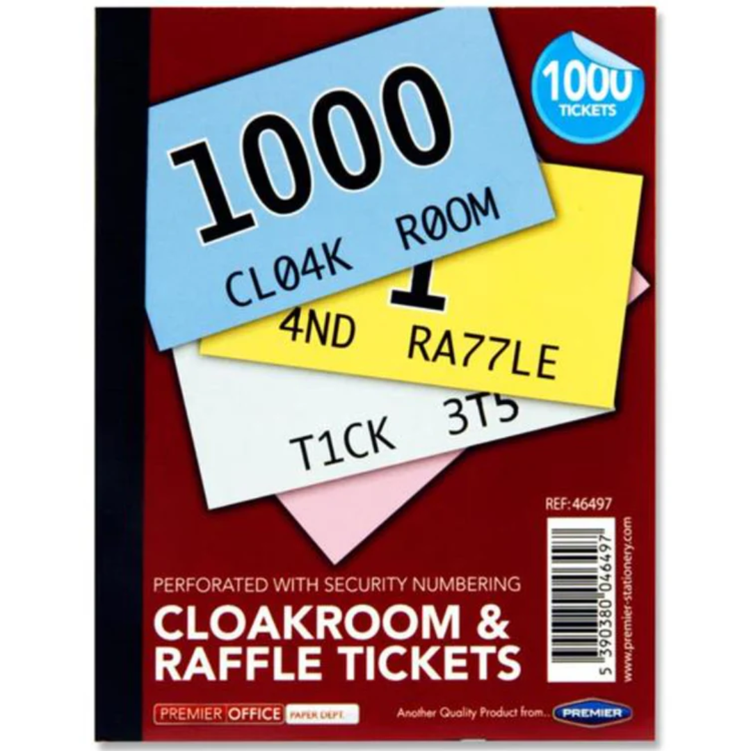 1000 Cloakroom & Raffle Tickets