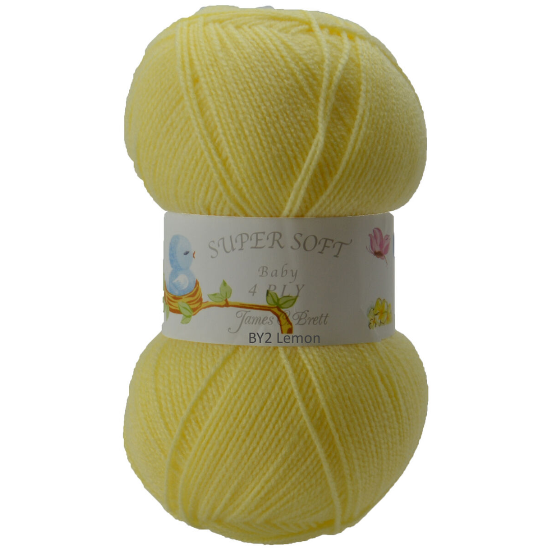 Baby 100g 4PLY Yarn BY02 Lemon