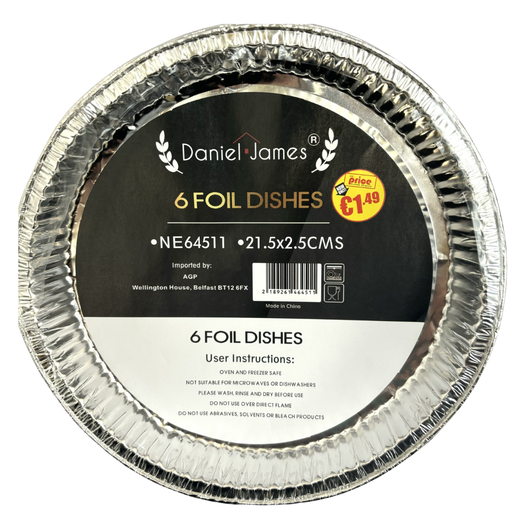 Large Foil Flan Dishes Pack Of 6