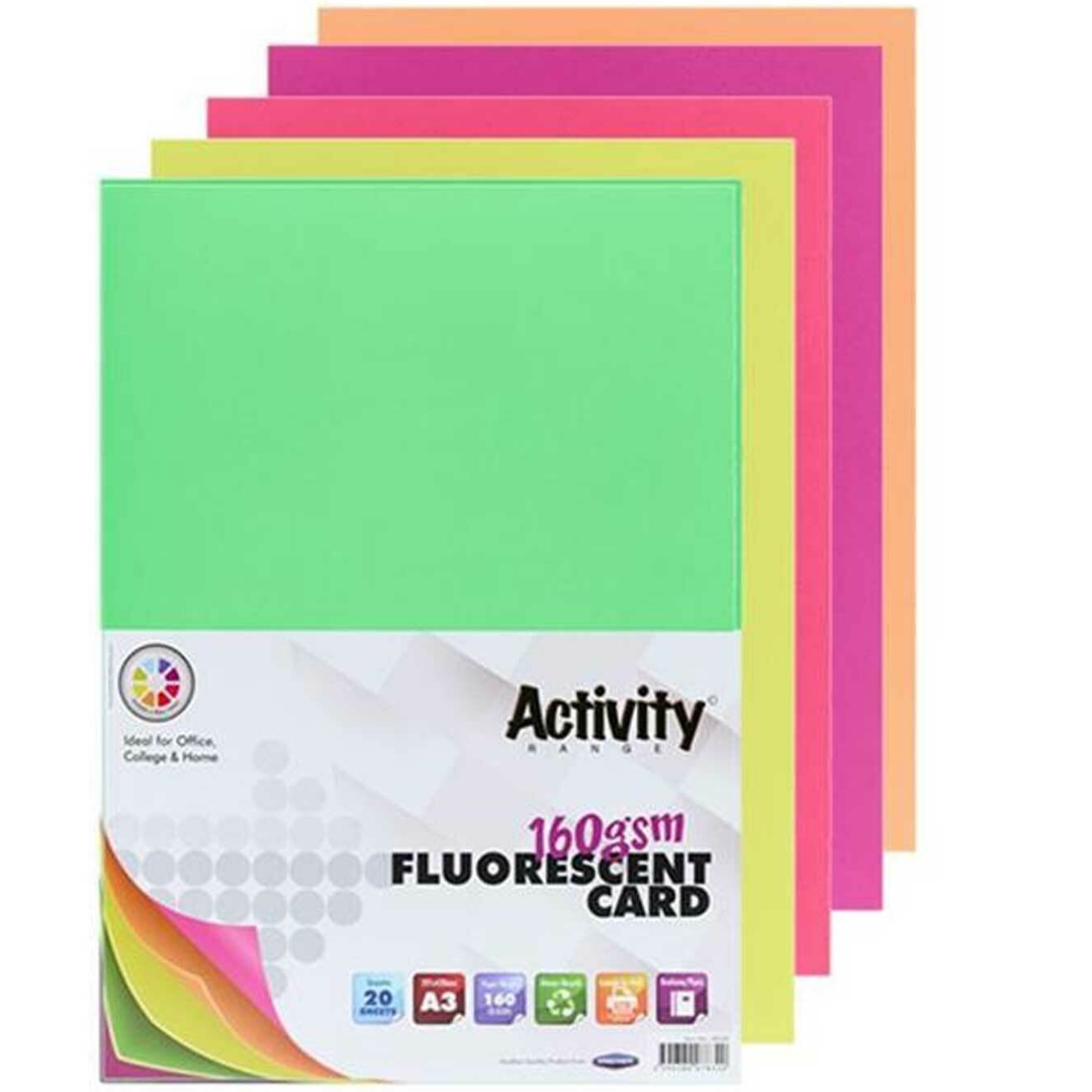 A3 Activity Card 20 Sheets Fluorescent