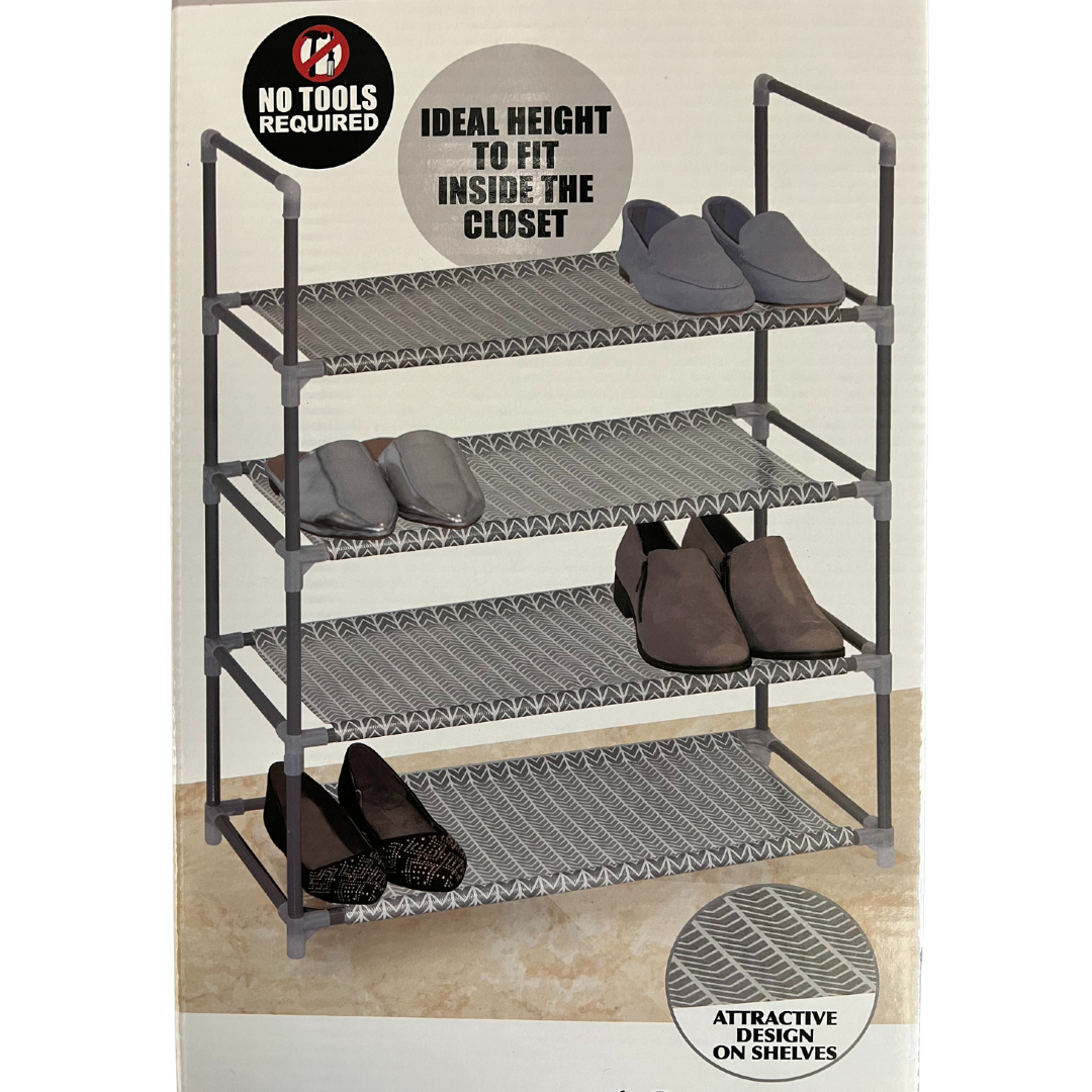 4-Tier Shoe Rack – Holds Up to 12 Pairs