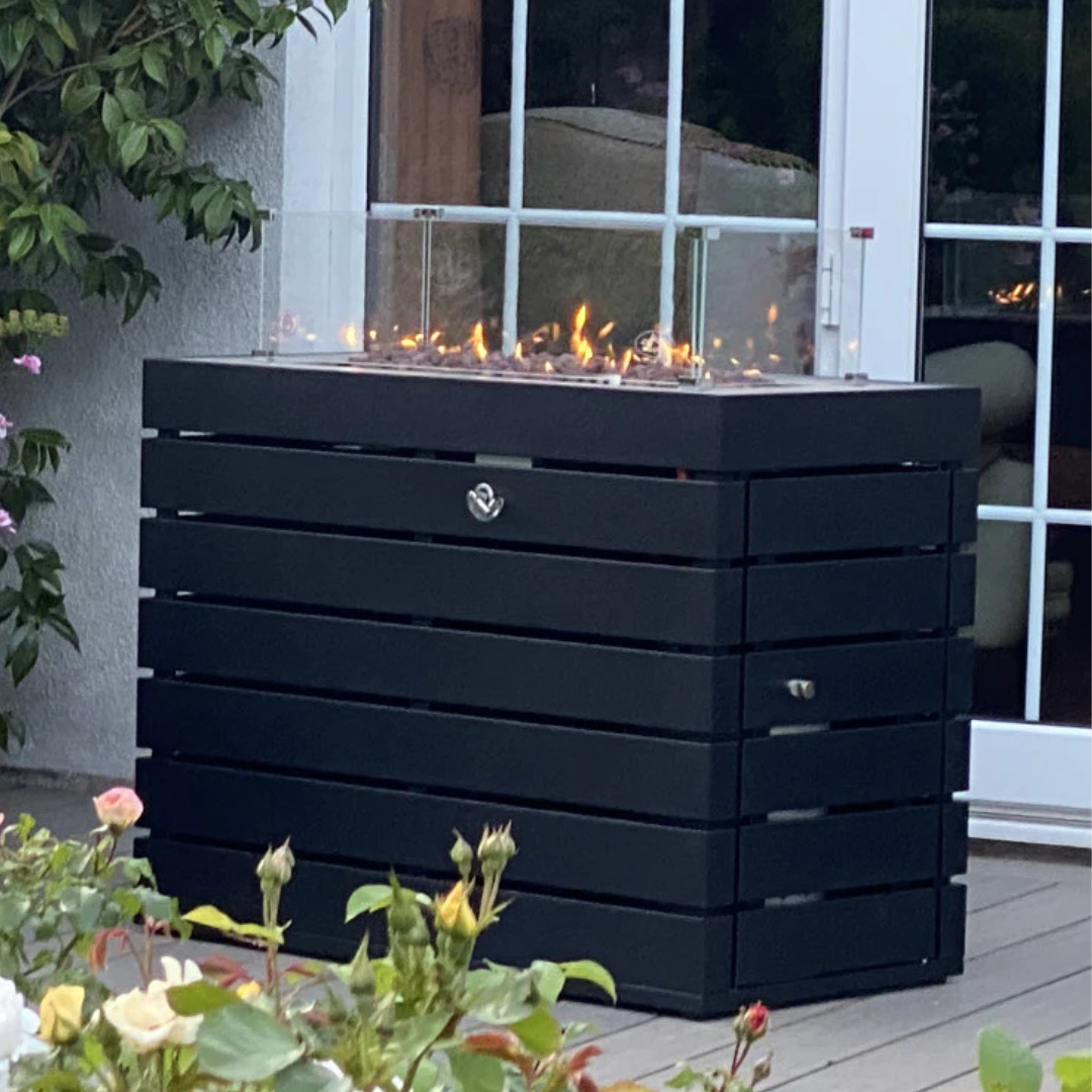 Muztag Stockholm Gas Firepit Table with a Free Cover