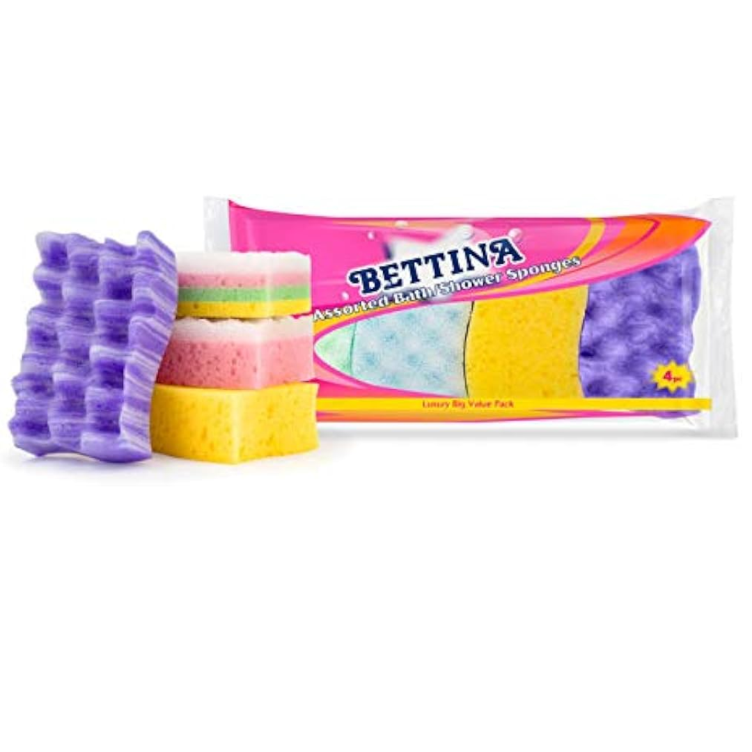 4-Piece Multipack Bath and Shower Sponges