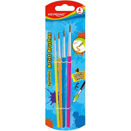 4 Round Tip Paint Brushes