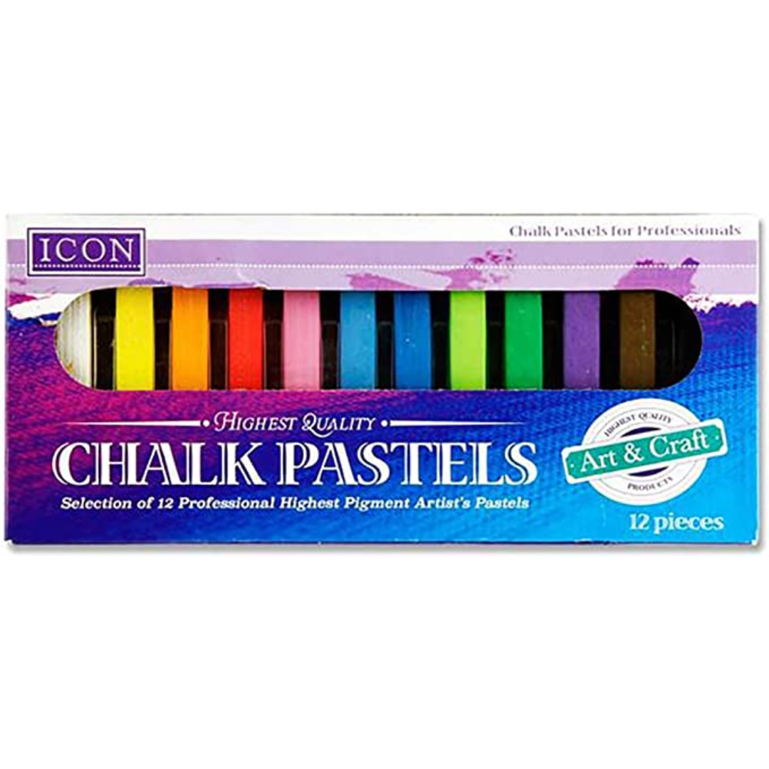 Pastel Colour Chalk Pack Of 12