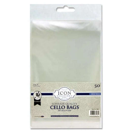 Icon Occasion 5" x 7" Self-Seal Cello Bags.