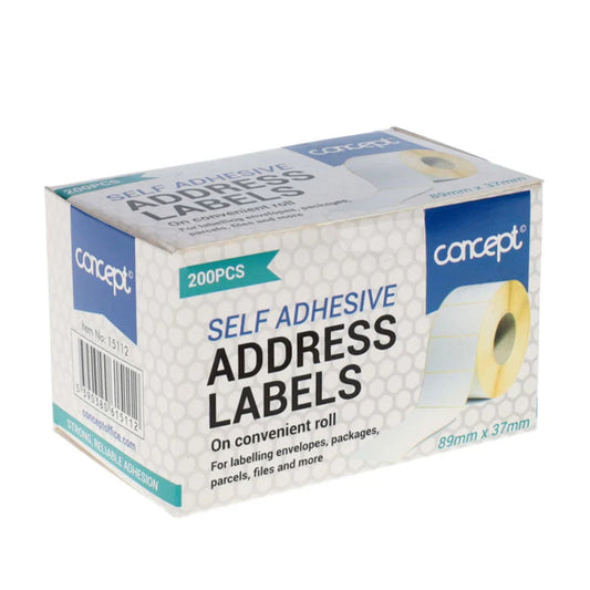 Concept Self-Adhesive White Address Labels – Box of 200