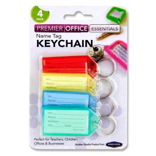 4 Assorted Name Key Chains Card