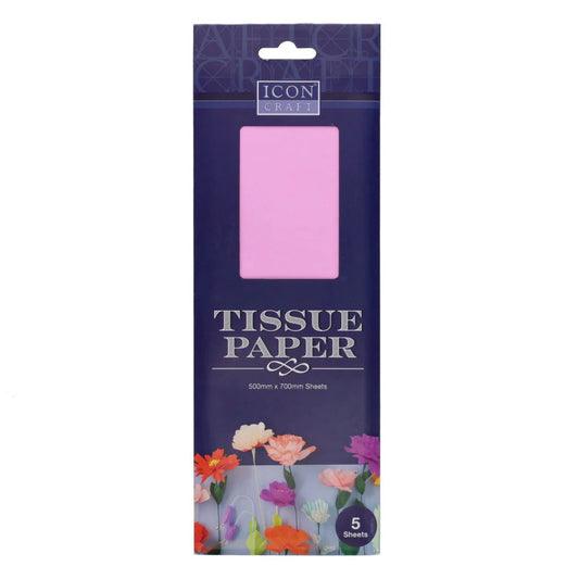 Icon Craft Tissue Paper Baby Pink 5 Pack