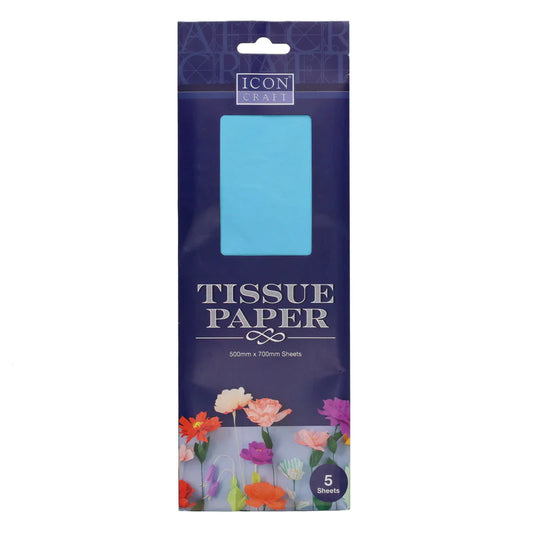 Icon Craft Tissue Paper Baby Blue 5 Pack