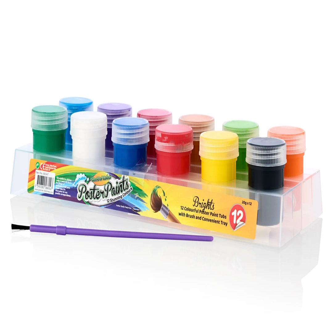 WOC Poster Paint with Brush 12x20g