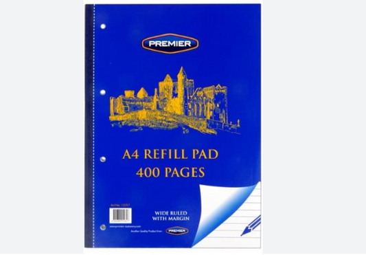 A4 400 Page Refill Pad Side Bound