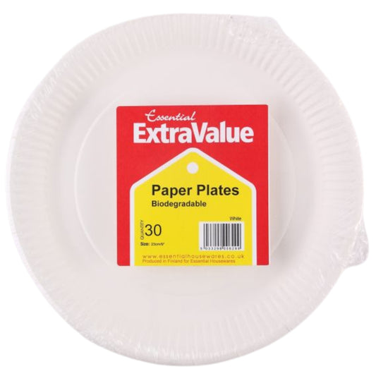 30-Pack Extra Value 23cm Paper Plates