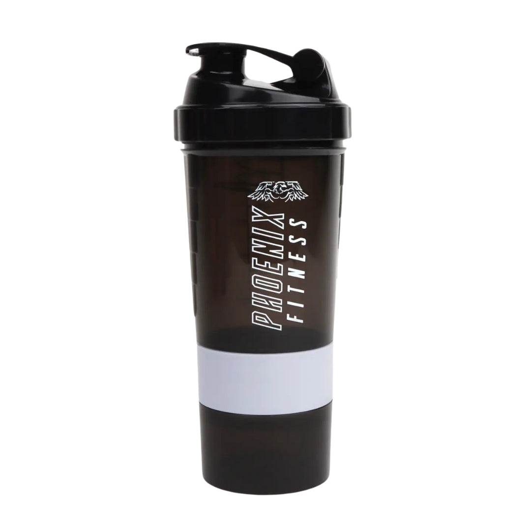 Phoenix Compartment Shaker Bottle Black 500ml