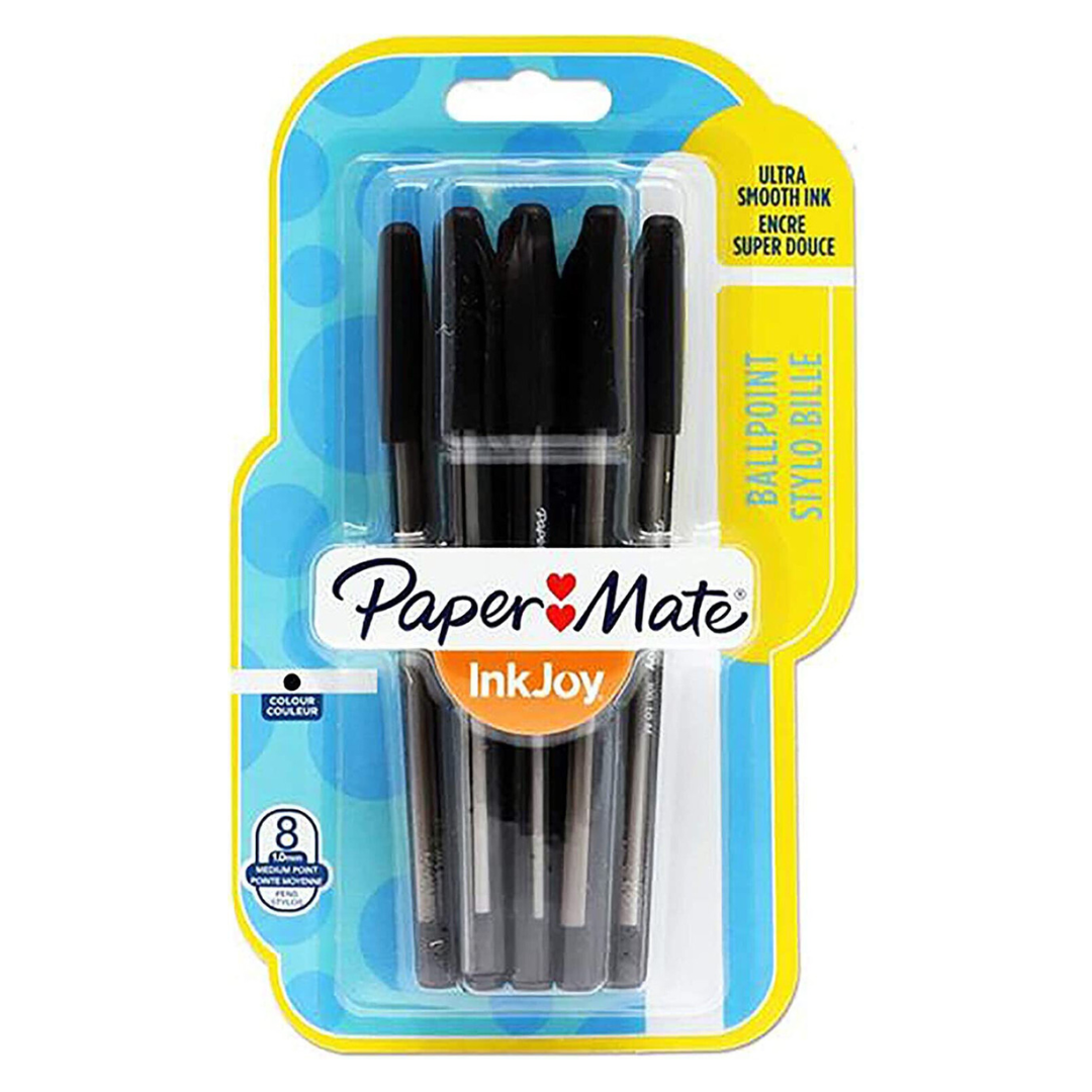 PaperMate InkJoy 8 Pack of Black Ballpoint Pens