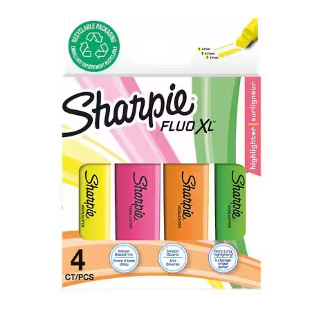 Sharpie 4-Pack Assorted Fluorescent Highlighters