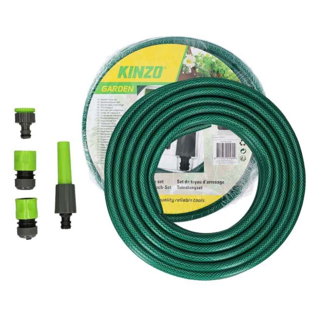 Kinzo 5-Piece Garden Hose Set (15m)