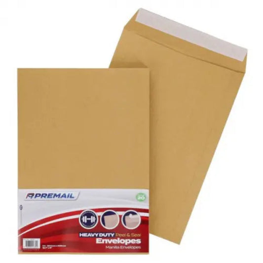 20-Pack C4 Manilla Heavy Duty Envelopes