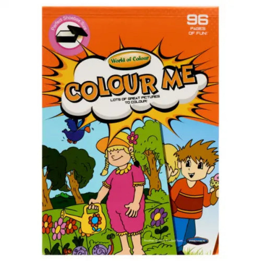 World of Colour Children's Colouring Book Shoe Box-Sized 96 Pages