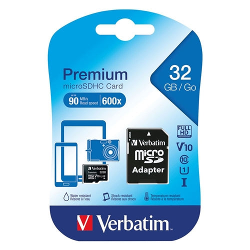 Verbatim 32GB Micro SDHC Memory Card Class 10